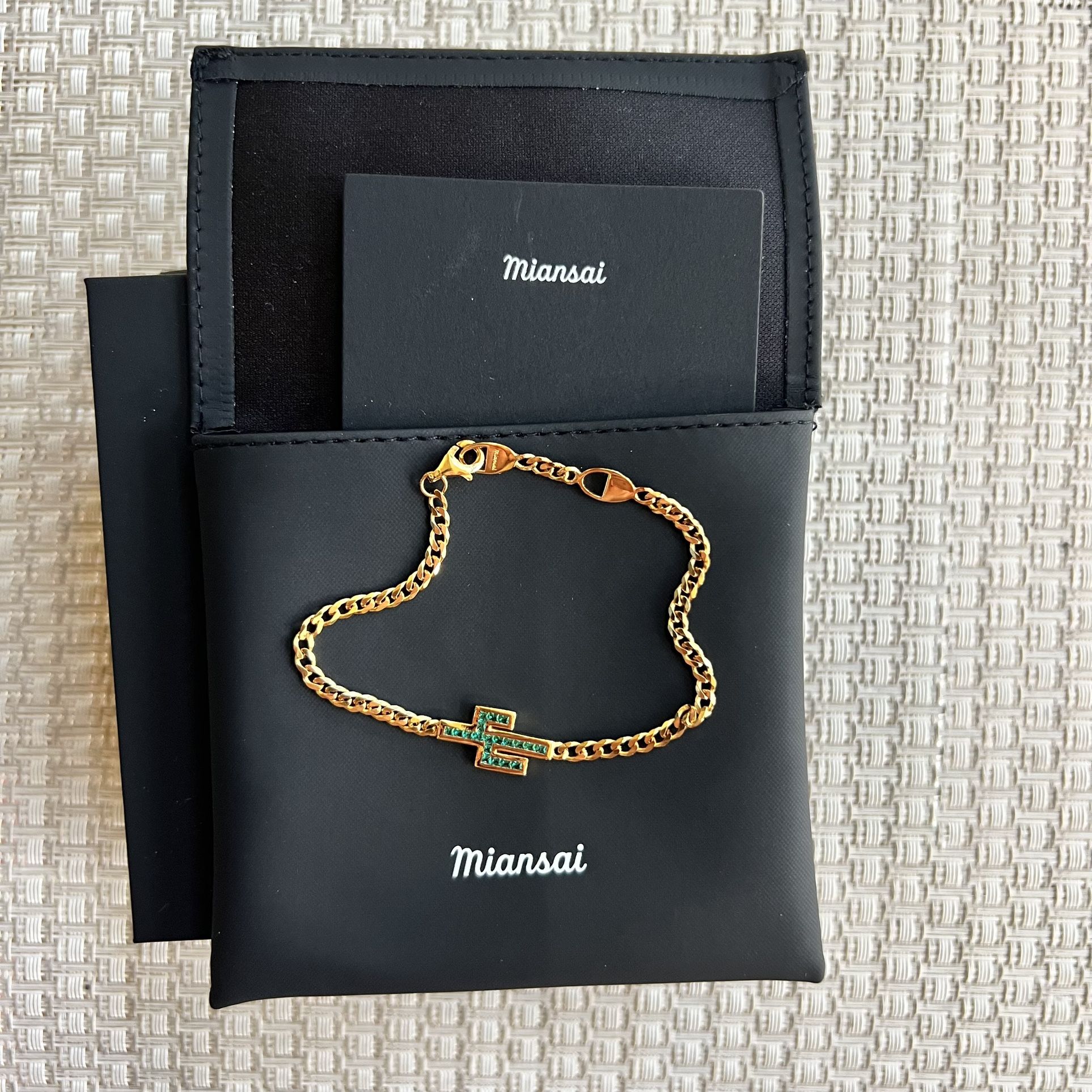 【Miansai】☆ブレスレット☆ Cactus Onyx Chain Bracelet Cactus Onyx Chain Bracelet, Sterling Silver | Men's