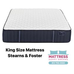 King Size Mattress Stearns & Foster ESTATE Firm 12” Inches Thick New From Factory Same Day Delivery