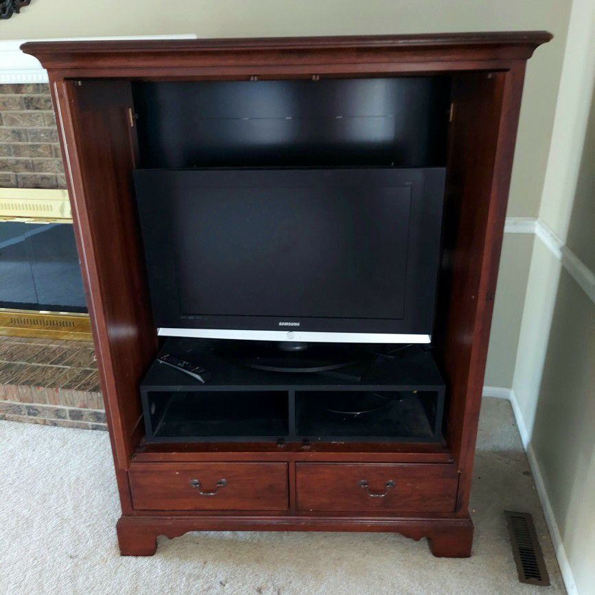 Entertainment Center And Samsung TV