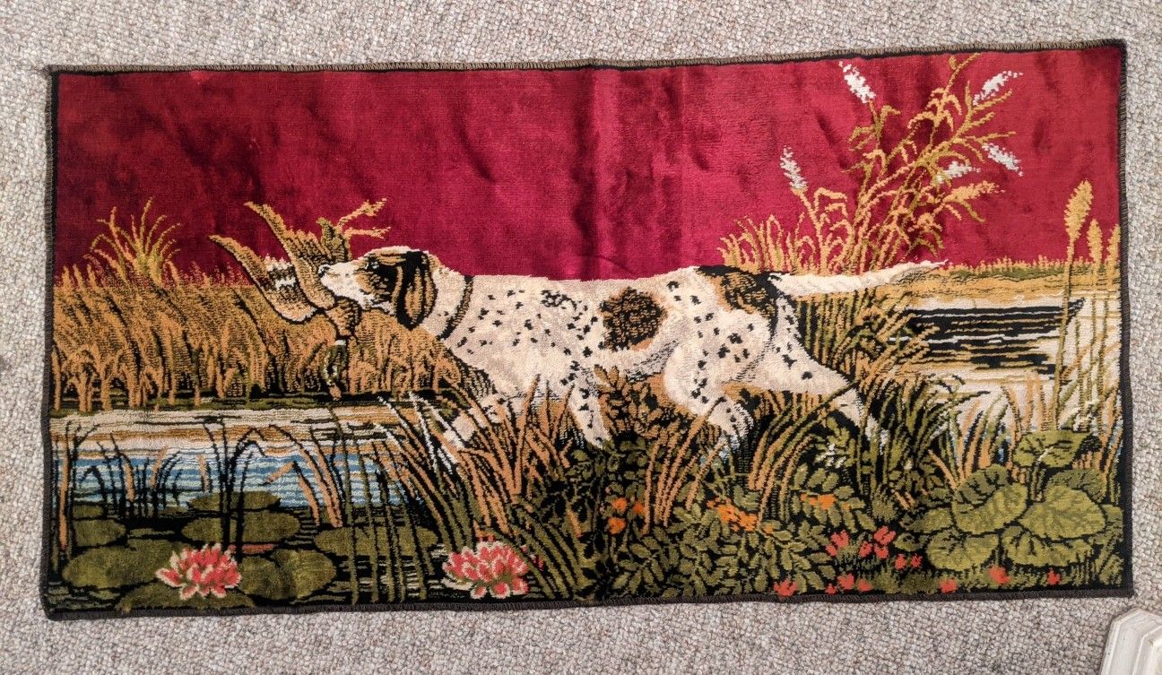 Vintage Silky Soft Hunting Dog Tapestry 