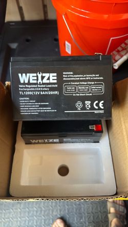 WEIZE 12V 9Ah Sealed Lead Acid Batteries (2 Pack)