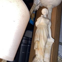 Antique Alabaster Lamp