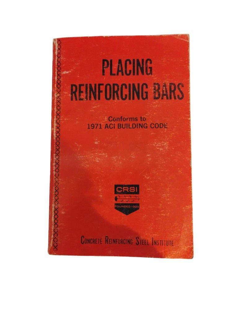 Placing Reinforcing Bars 1971