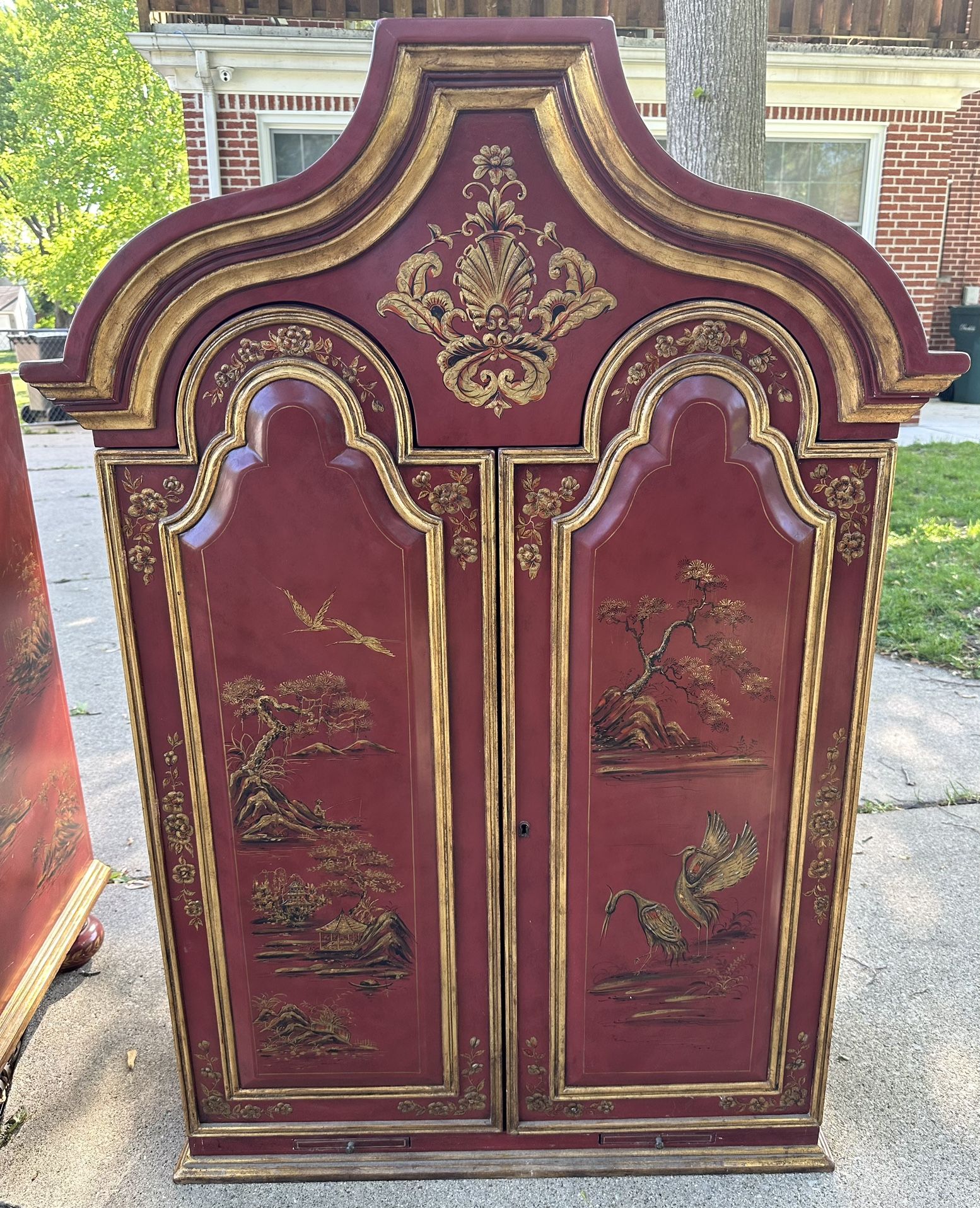 19th Century Red Secretaire