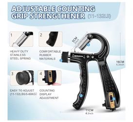 5 PCS Grip Strength Trainer Kit, Hand Gripper Strengthener, Forearm Strengthener,