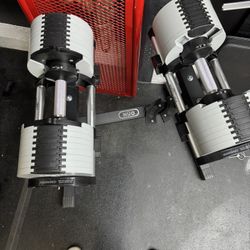 SMRTFT Nuobell 80lb adjustable dumbbells (Ash)+ Stand + Microgainz attachment Set