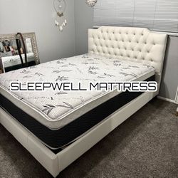 New Queen Bed Frame With Mattress 