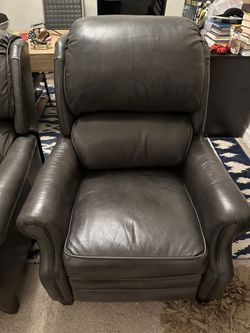 Push Back Leather Recliner