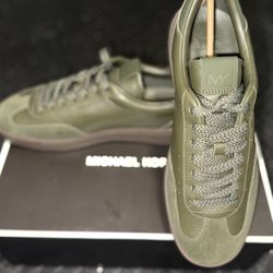 Original Michael Kors Men's Wilton Lace-Up Sneaker in green leather