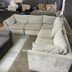 Light Grey Sectional Couches -modular 