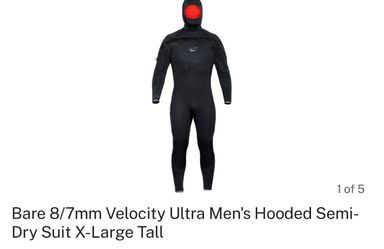 Bare 8/7mm Velocity Ultra Men's Hooded Semi-Dry Suit XL