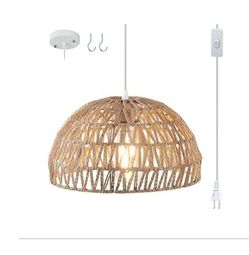 Hand Woven Rattan Pendant Hanging Light