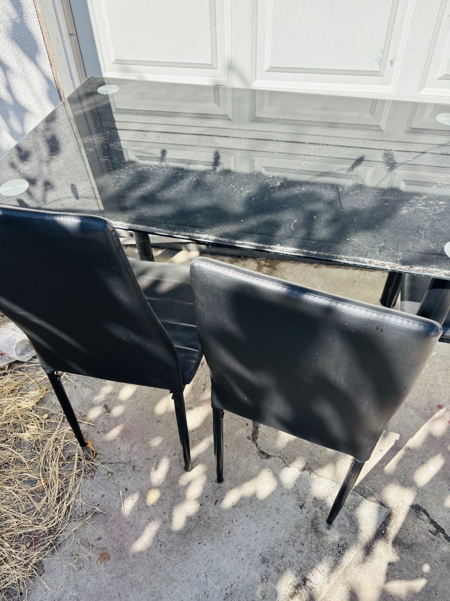 Glass Table with 3 Chairs 