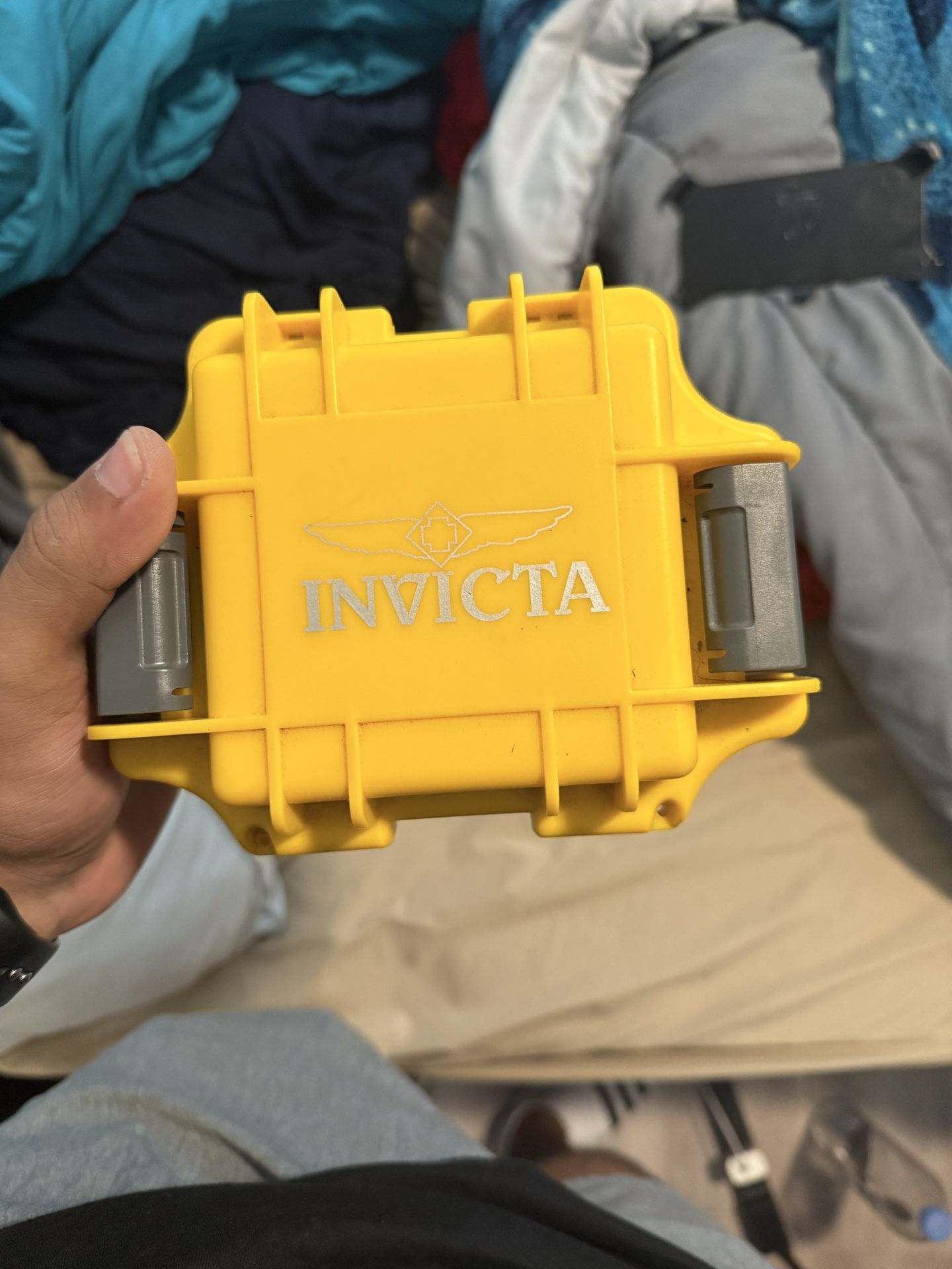 Gold And Silver Invicta Watch With Yellow Collector Box
