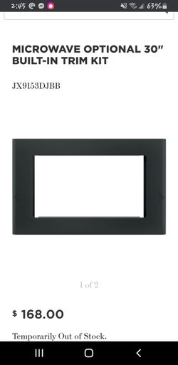 New GE MICROWAVE OPTIONAL 30" BUILT-IN TRIM KIT Model# JX9153DJBB ($40 EACH)