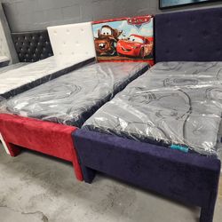 Twin bed frame with mattress on sale for: