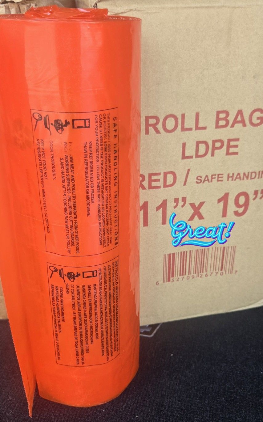 Red Roll Bag 11"×19"