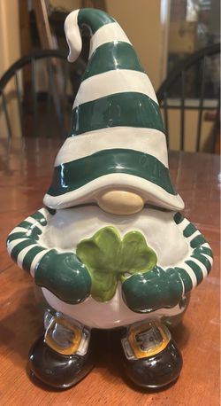 St. Patrick's Day Gnome Cookie Jar