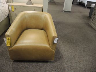 Mitchell Gold + Bob Williams Cooper Leather Swivel Chair - Camel | Armchair