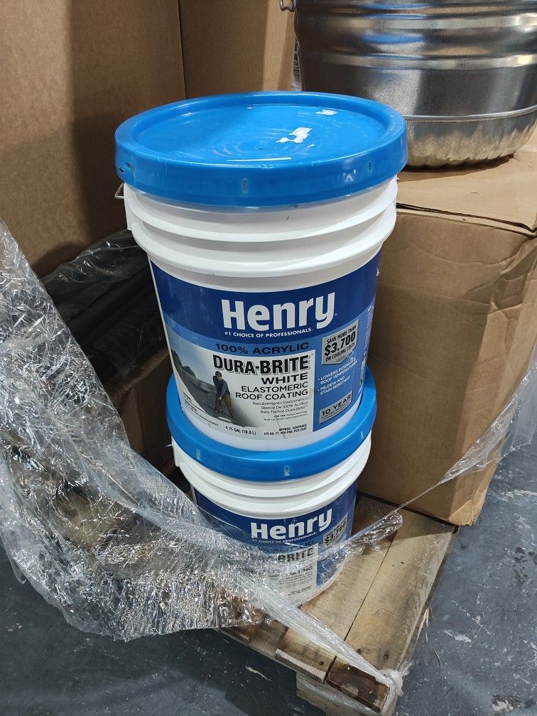 Henry %100 Acrylic Dura-Britw White Elastomeric Roof Coating
