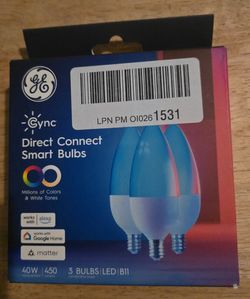 GE 3-pack of Cync Direct Connect Smart Bulbs