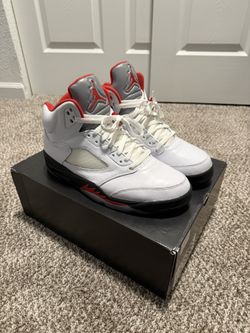 Jordan Retro 5 Fire Red (Silver Tongue) Size 10.5