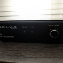 Decade MS-100 FM Mono Professional Grade Low Power Audio FM Transmitter Church Gym