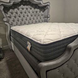 VICTORIAN STYLE BED w/ Extra Tall Headboard