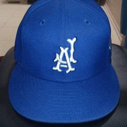 Angels L A in the front Fitted Cap 7-3/8 (Blue/White) Slightly Used Asking $30 Firm on Price 