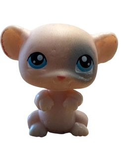 HASBRO - Littlest Pet Shop Pink And Grey Mouse Blue Eyes #102