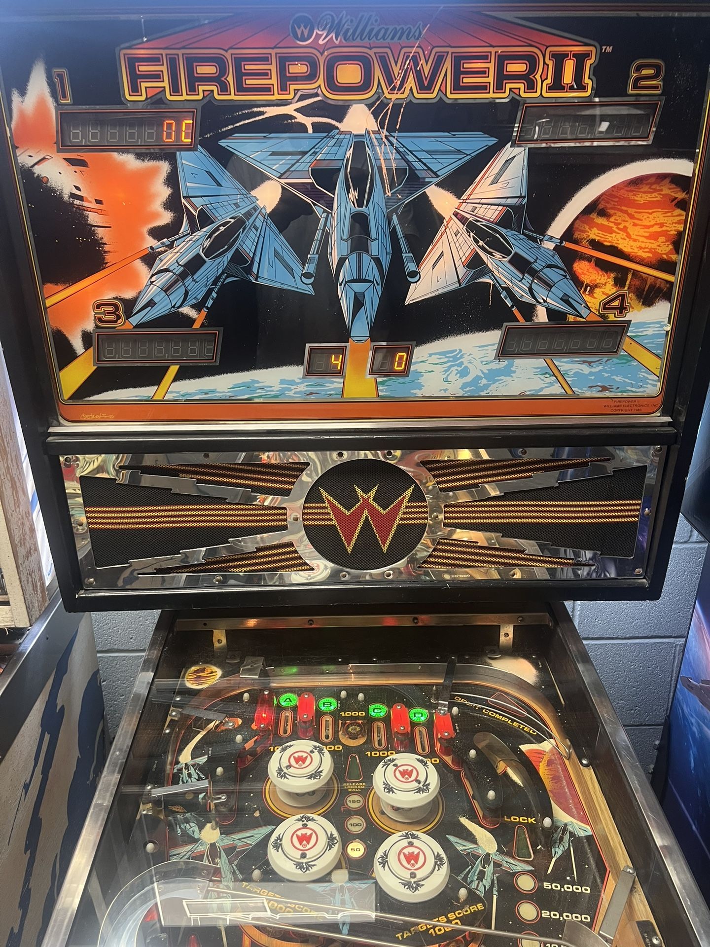 Firepower 2 Pinball Machine (Williams 1983) for Sale in Fallbrook, CA