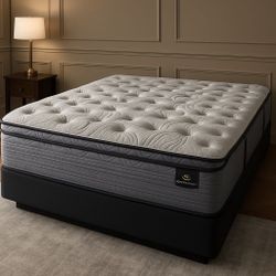 King Size Mattress Serta Perfect Sleeper 14” Inches Thick Pillow Top With Its Plastic Direct From Factory Same Day Delivery  