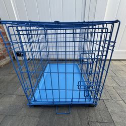 Small Blue Dog Crate 
