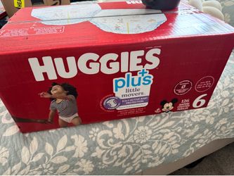 Huggies Plus Litte Movers Size six, 126 diapers