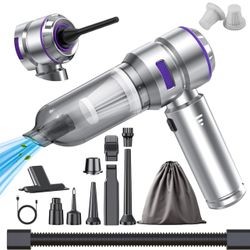 Brandnew Car Vacuum Cleaner High Power - 22000PA Portable Car Vacuums 4 in 1 Compressed Air Duster & Air Blower & Pump Hand Held Vacuum Cordless with 