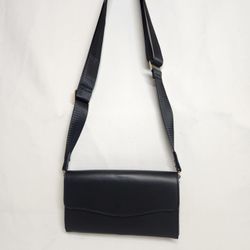 A New Day Black Wallet Crossbody Bag Purse Faux Leather