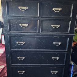 Solid Wood Black Dresser