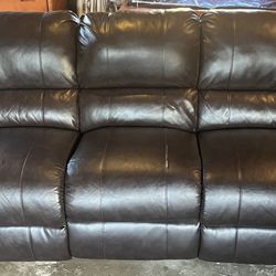 Reclining Leather Couch