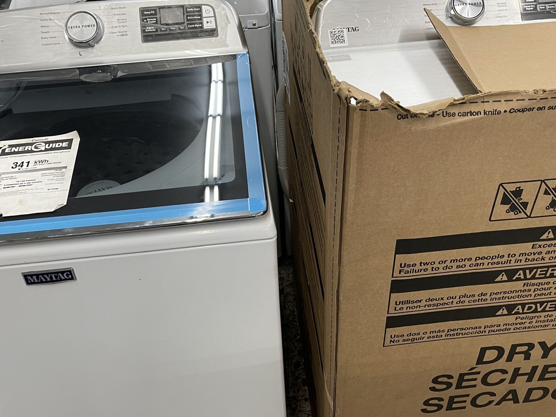 Maytag Washer And Dryer Set In White New Open Box