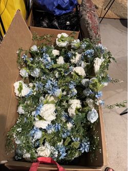 Artificial Silk Peony Flower Garland - 12 pieces