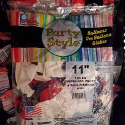 PATRIOTIC LOT OF BALLOONS  1,400 Total 