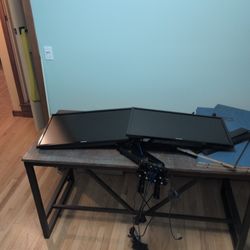 Samsung Dual Monitor Swirl Arms  
