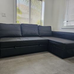 L shaped Black Couch