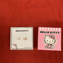 Hello Kitty Fine Silver Plated Earrings