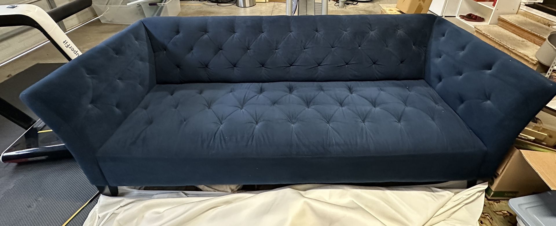 2 Velvet Blue Couches