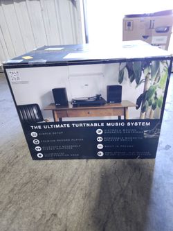Victrola Ultimate Turntable Music System – Record Player w/ Bluetooth Speakers