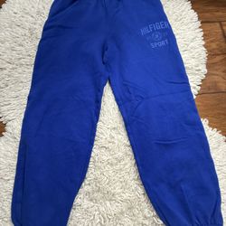 Tommy Hilfiger Sport blue cotton-blend sweatpants Large on tag  In very good condition
