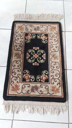1960s Mint Art Deco Chinese Rug Sof Wool