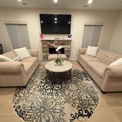 Set of three: Sofa, Loveseat, and Ottoman