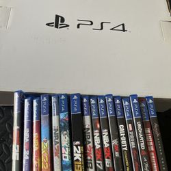 PS4 W/ Games and 2 Controllers 